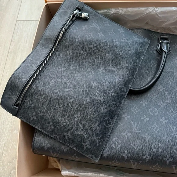 Louis Vuitton Grand Sac Black Tote Bag with detachable pouch - Picture 3 of 16